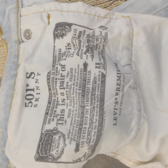 Levi's acid 501 wash button fly skinny jeans - Picture 15 of 15